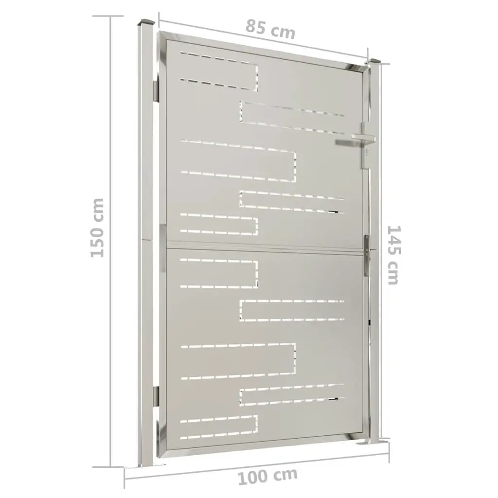 Garden Gate 100x150 cm Stainless Steel 316857