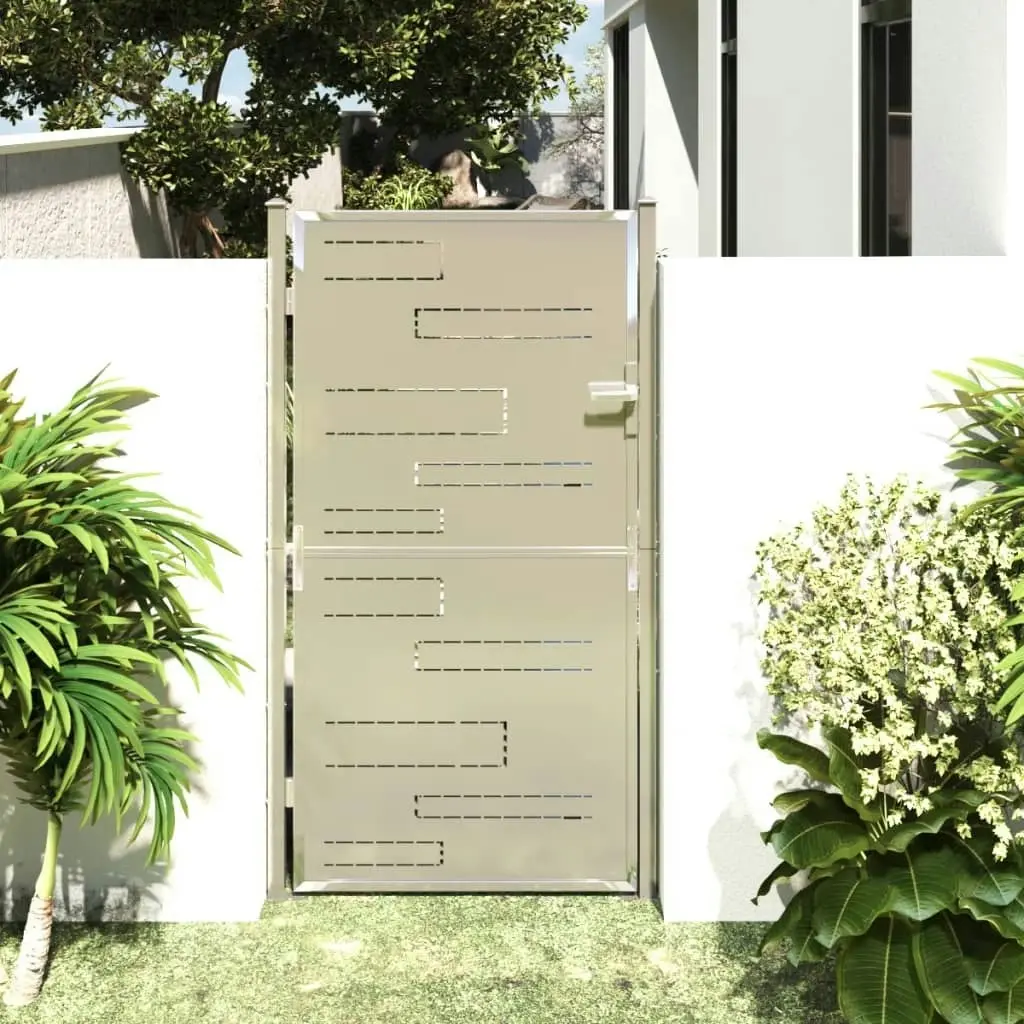 Garden Gate 100x180 cm Stainless Steel 316858