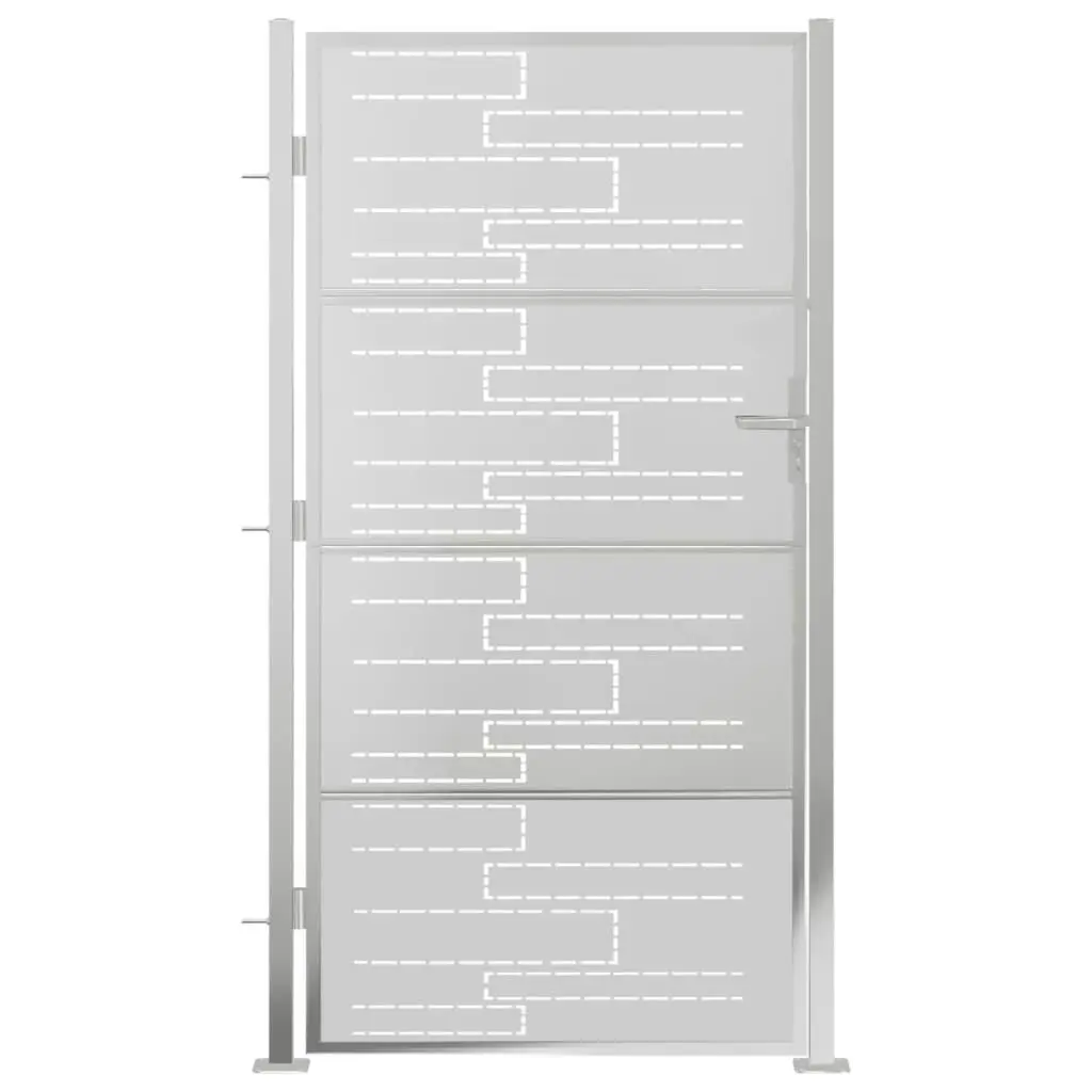 Garden Gate 100x180 cm Stainless Steel 376478