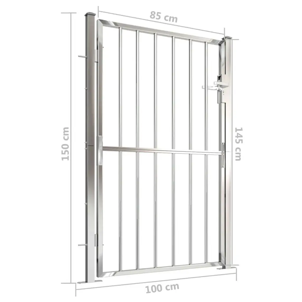 Garden Gate 100x150 cm Stainless Steel 316852