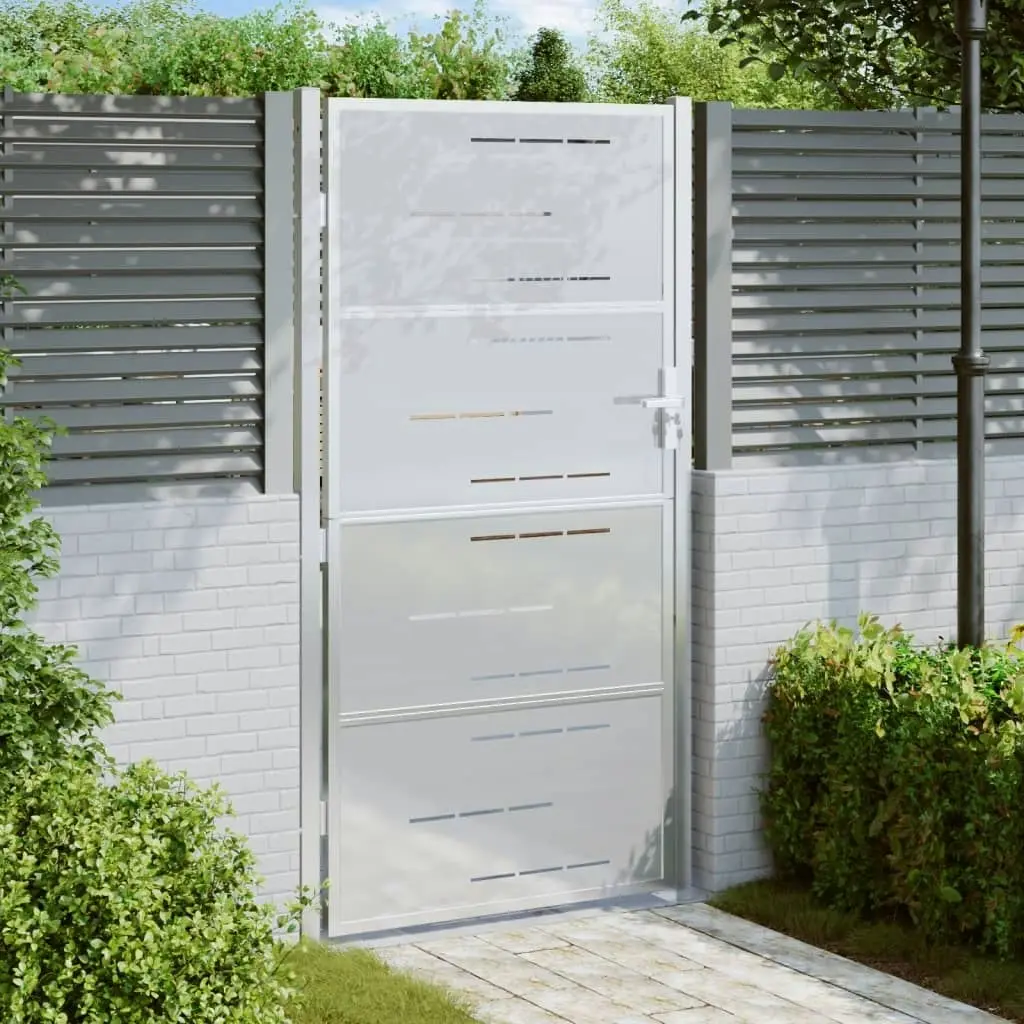 Garden Gate 100x180 cm Stainless Steel 376484