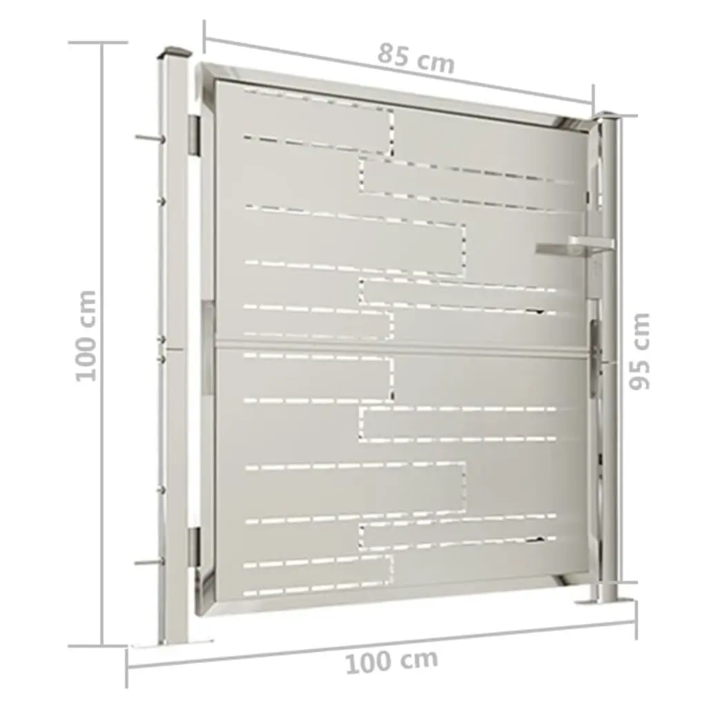 Garden Gate 100x100 cm Stainless Steel 316855