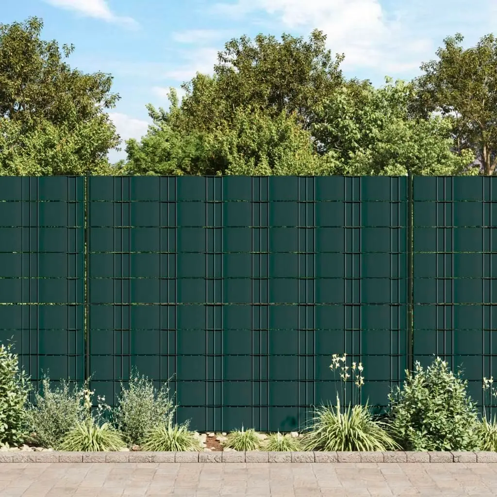 Garden Privacy Screens 4 pcs PVC 35x0.19 m Matte Green 147870