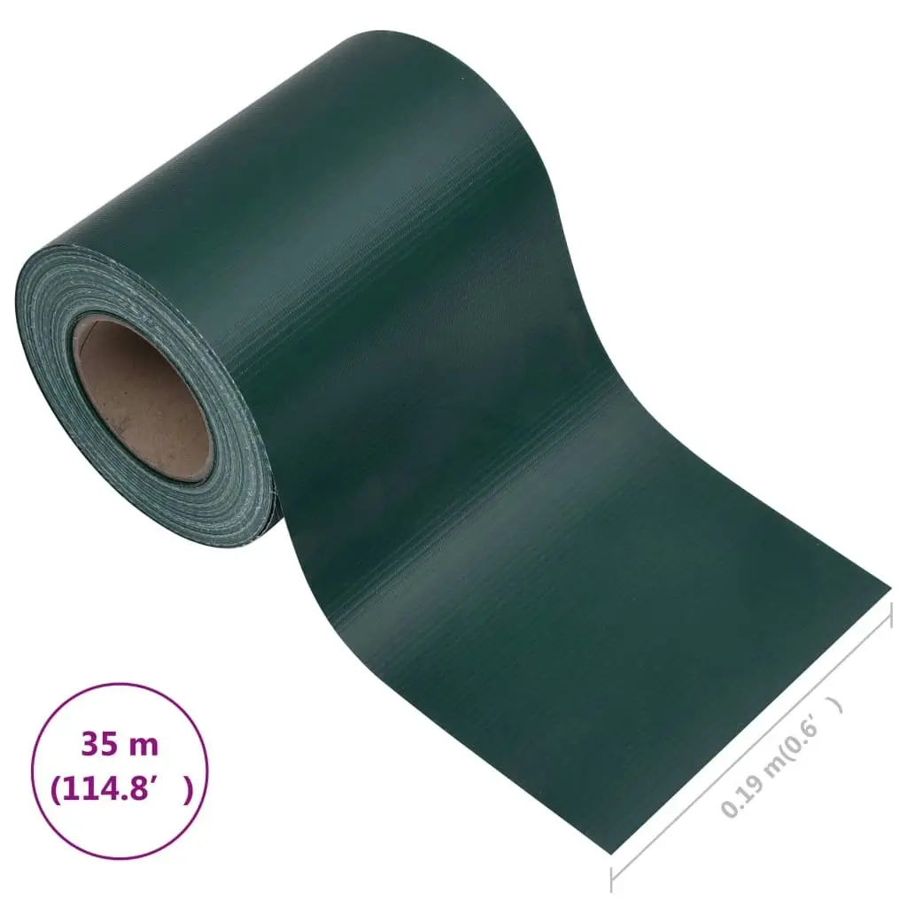 Garden Privacy Screen PVC 35x0.19 m Matte Green 147869