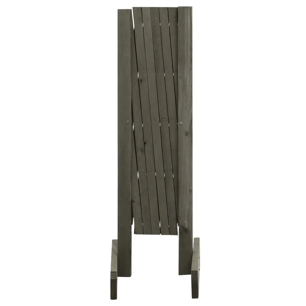 Garden Trellis Fence Grey 120x60 cm Solid Firwood 314823