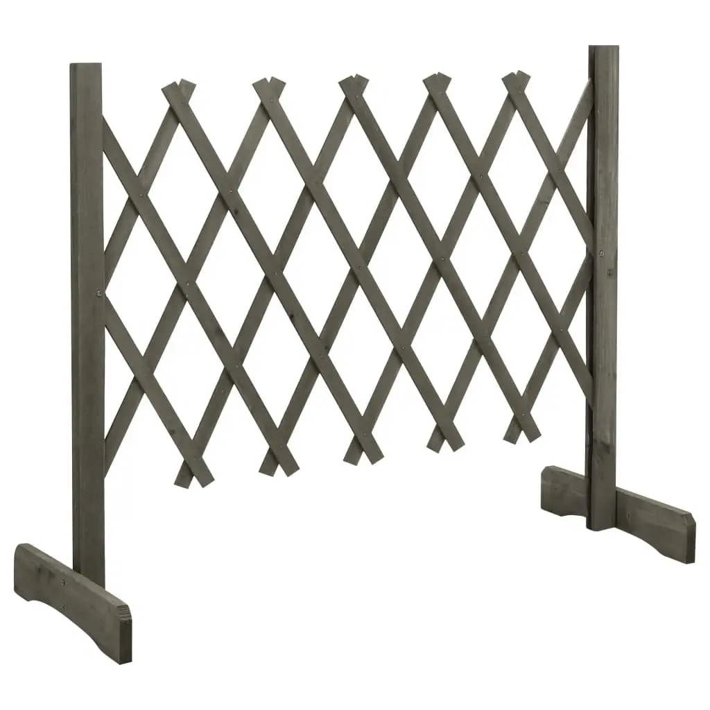 Garden Trellis Fence Grey 120x60 cm Solid Firwood 314823