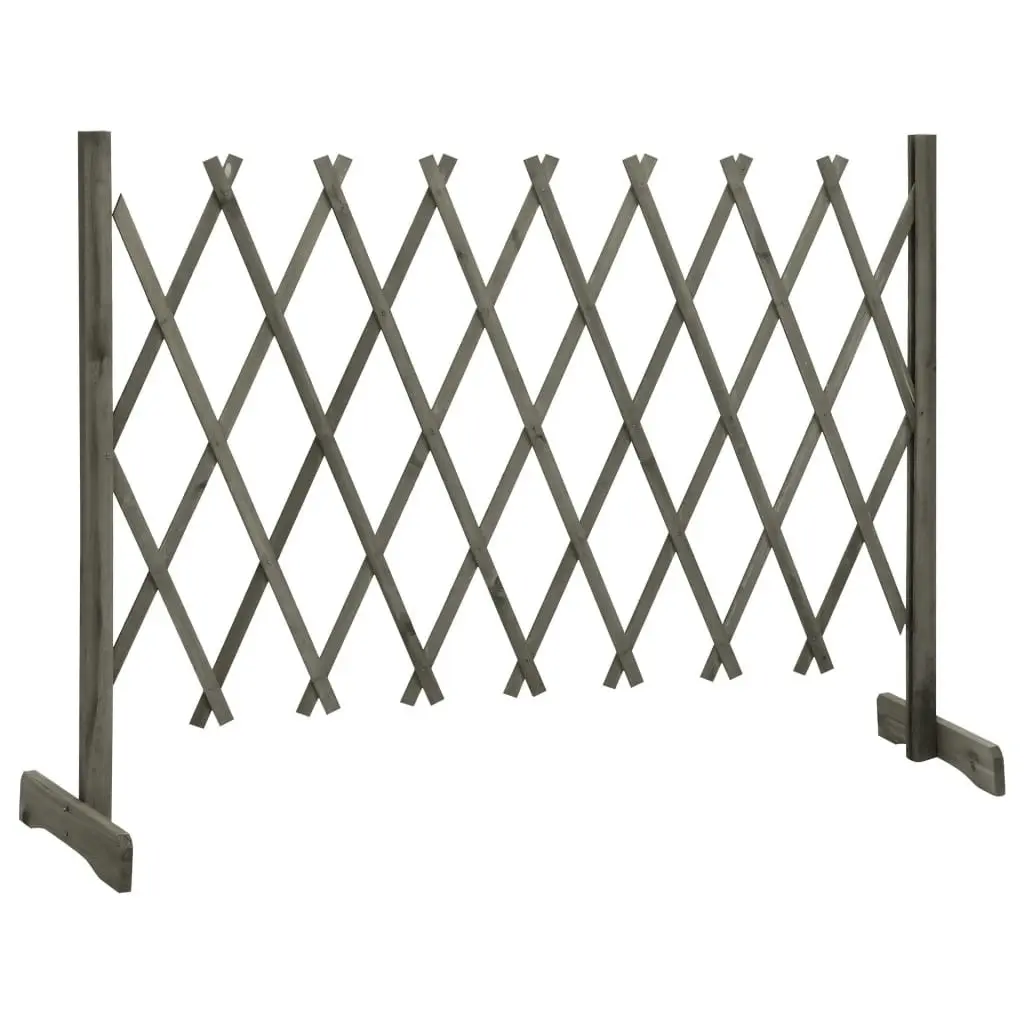 Garden Trellis Fence Grey 150x80 cm Solid Firwood 314827