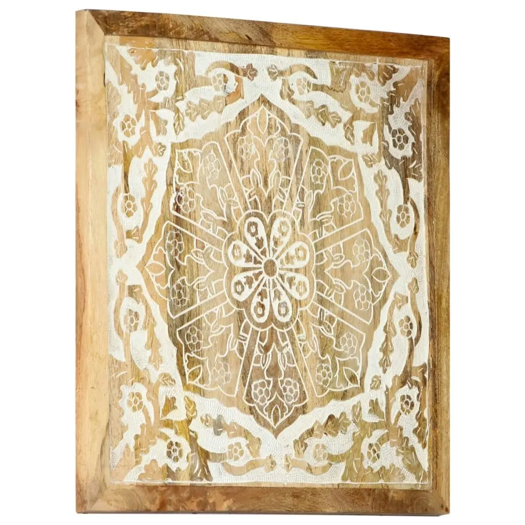 Hand-Carved Wall Panels 2 pcs Solid Mango Wood 60x60x2.5 cm 321652