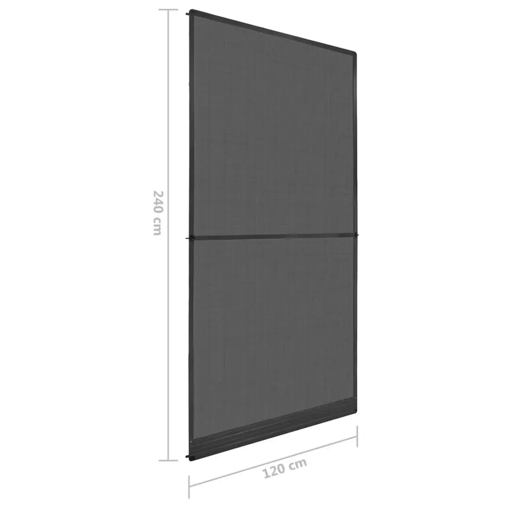 Hinged Insect Screen for Doors Anthracite 120x240 cm 148714