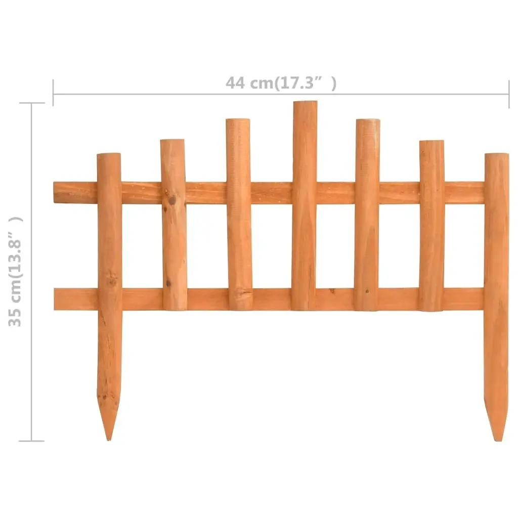 Lawn Edgings 10 pcs Firwood 4.4 m 314846