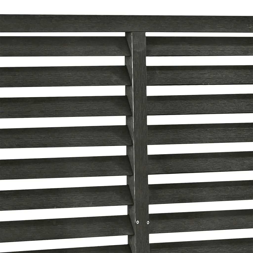 Louver Fence WPC 180x180 cm Dark Grey 318108