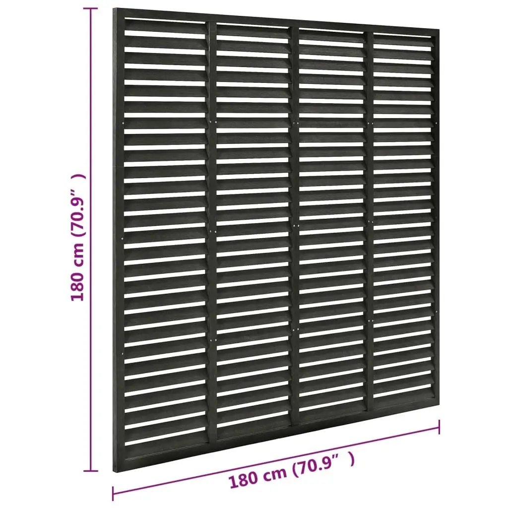 Louver Fence WPC 180x180 cm Dark Grey 318108