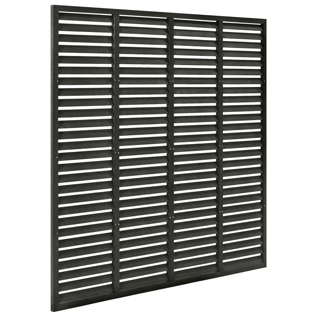 Louver Fence WPC 180x180 cm Dark Grey 318108