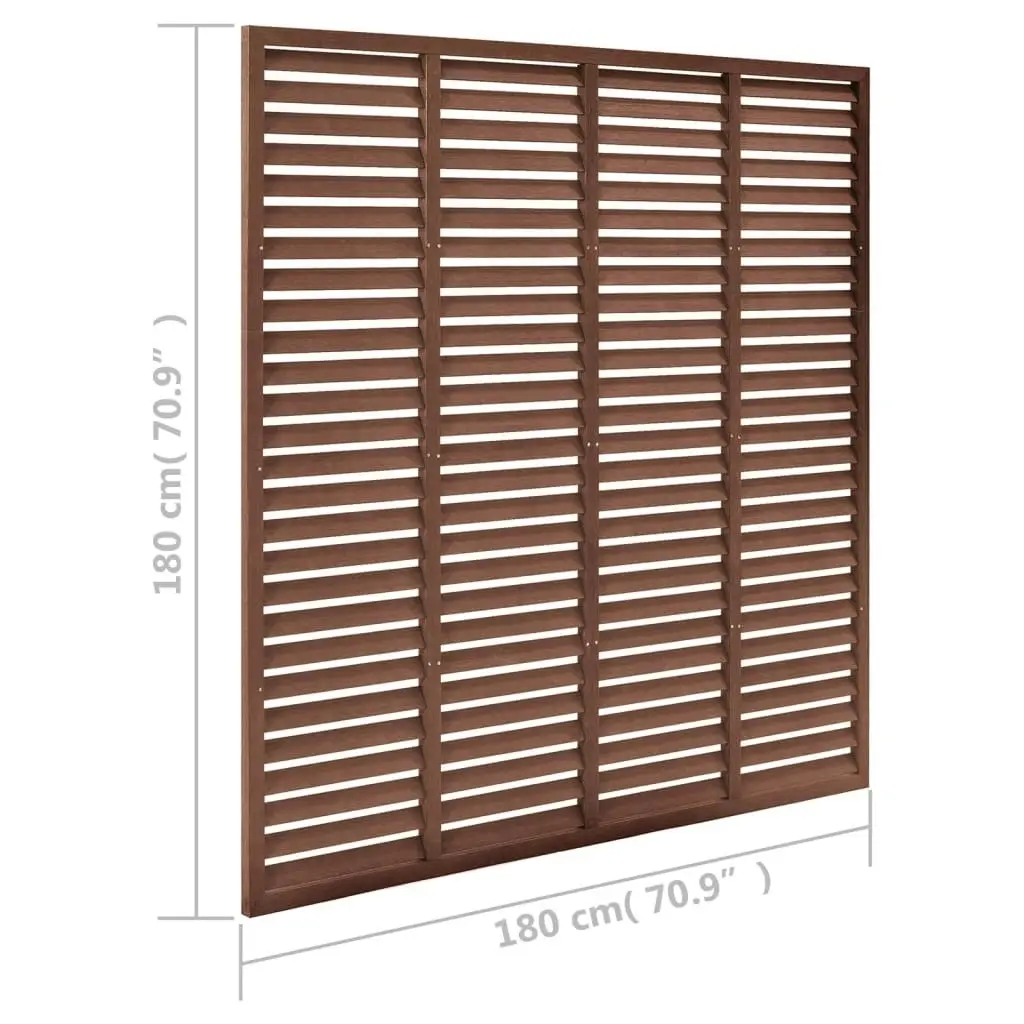 Louver Fence WPC 180x180 cm Brown 318106