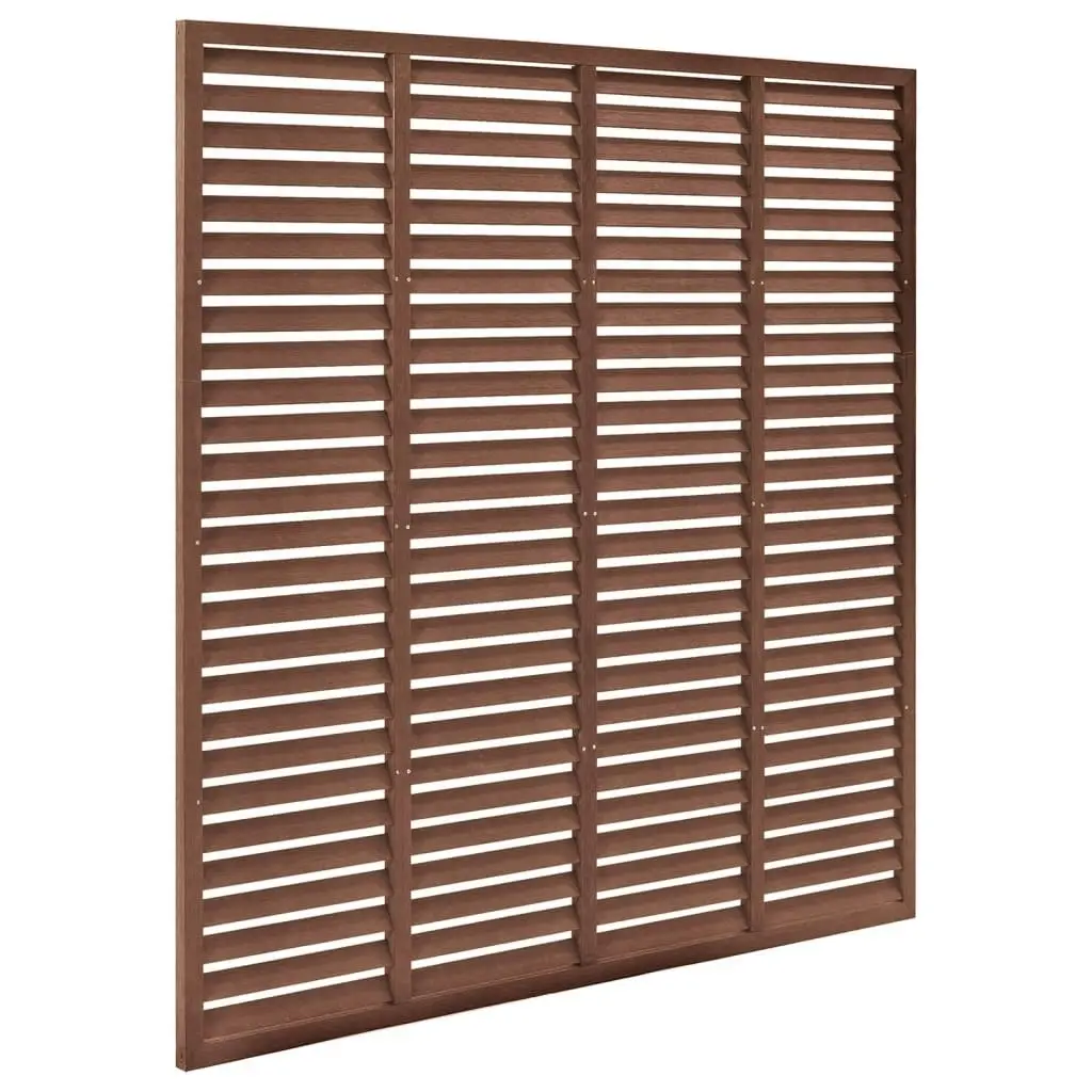 Louver Fence WPC 180x180 cm Brown 318106