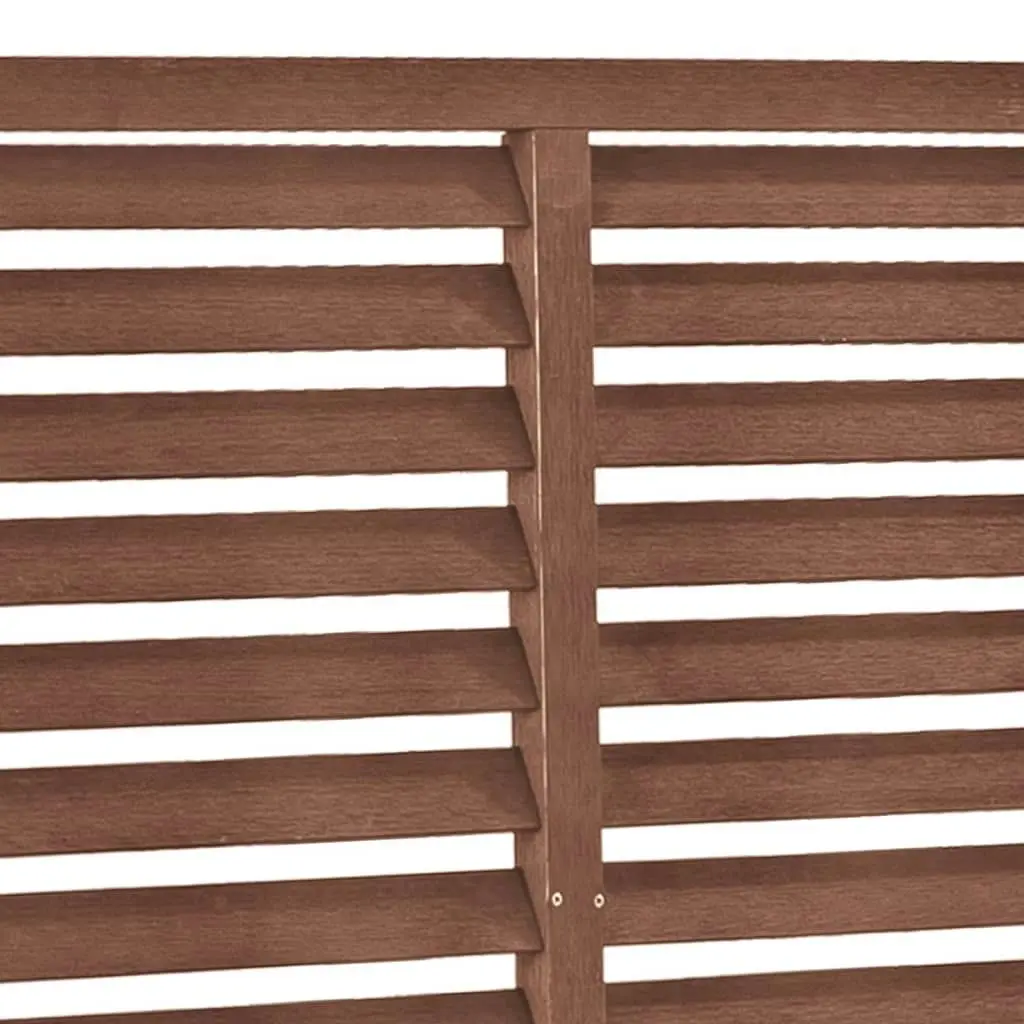 Louver Fence WPC 180x180 cm Brown 318106