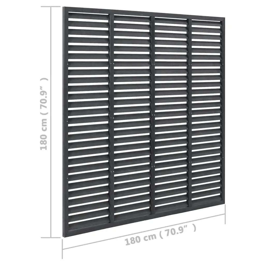 Louver Fence WPC 180x180 cm Grey 318107