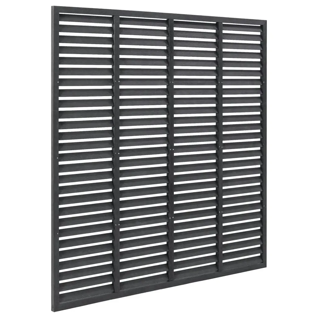 Louver Fence WPC 180x180 cm Grey 318107