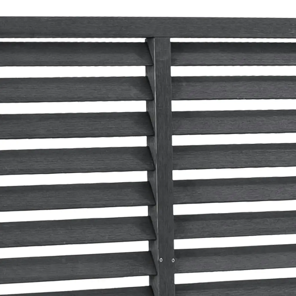 Louver Fence WPC 180x180 cm Grey 318107