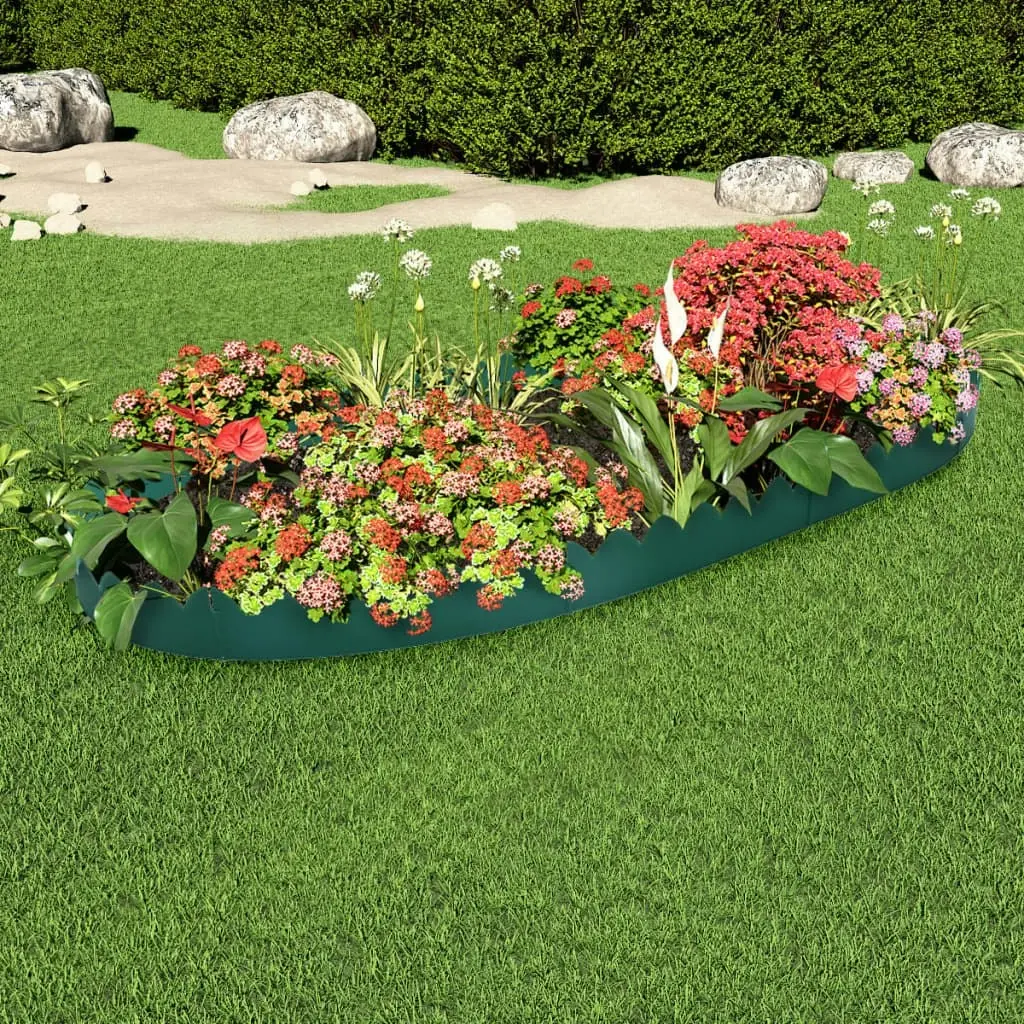 Lawn Edgings 10 pcs Green 65x15 cm PP 48234