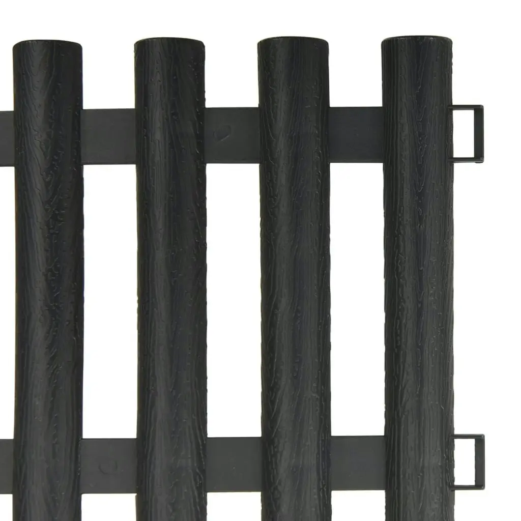 Lawn Edgings 17 pcs Anthracite 10 m PP 314682