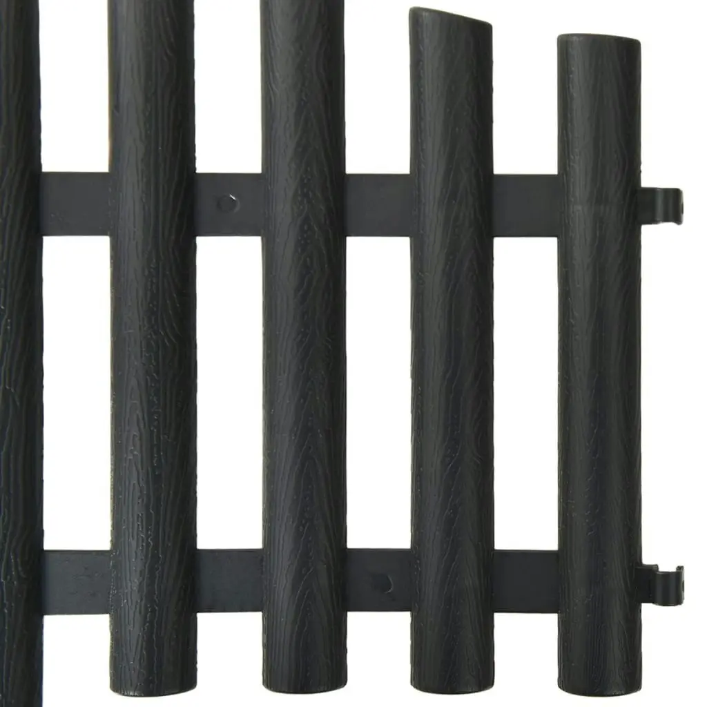 Lawn Edgings 17 pcs Anthracite 10 m PP 314682