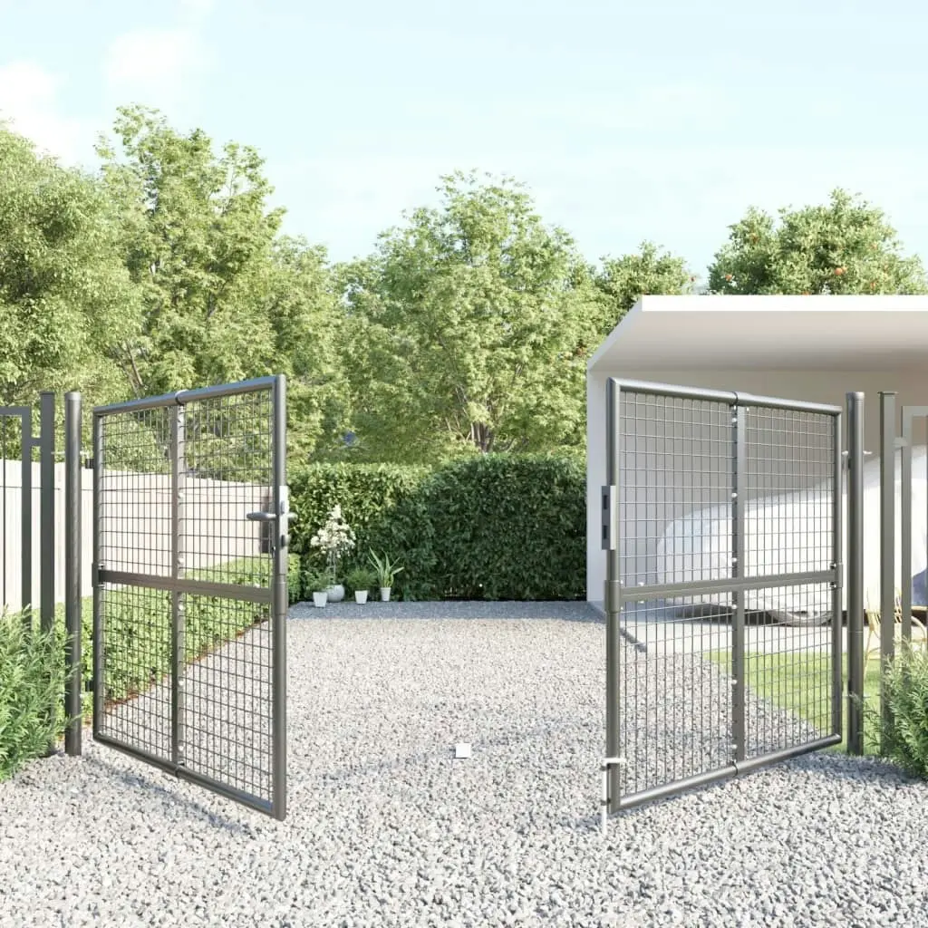 Mesh Garden Gate Anthracite 300x175 cm Galvanised Steel 154530