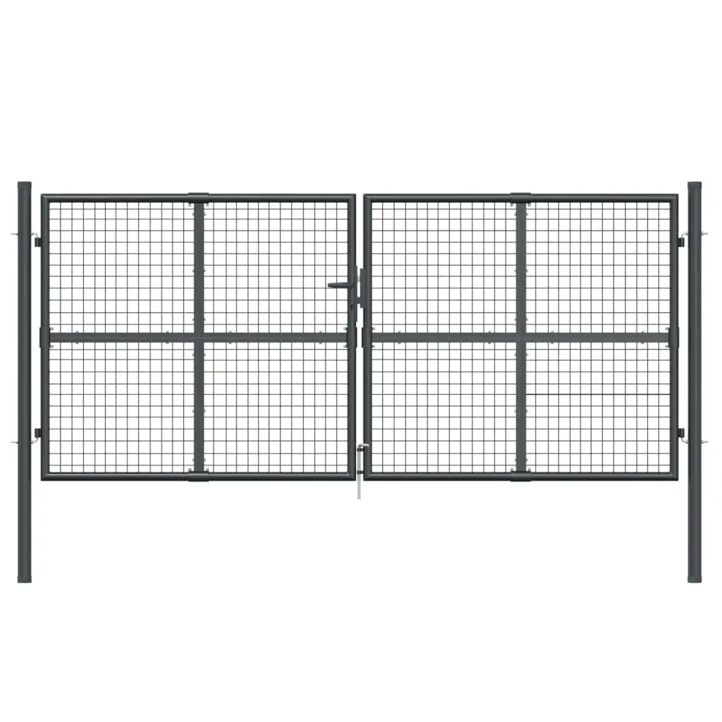 Mesh Garden Gate Anthracite 300x175 cm Galvanised Steel 154530