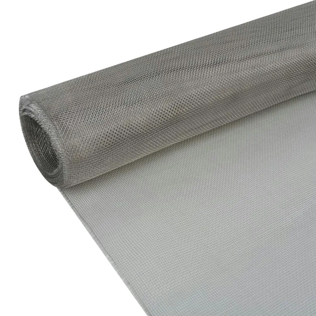 Mesh Screen Stainless Steel 100x1000 cm Silver 142259