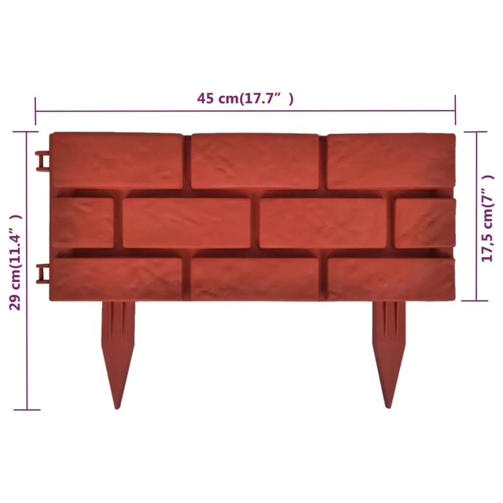 Lawn Divider with Brick Design 11 pcs 141257