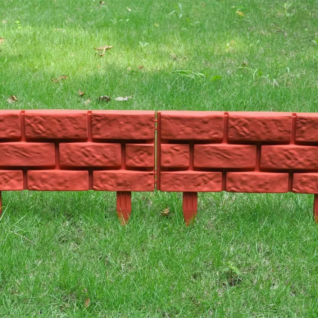 Lawn Divider with Brick Design 11 pcs 141257