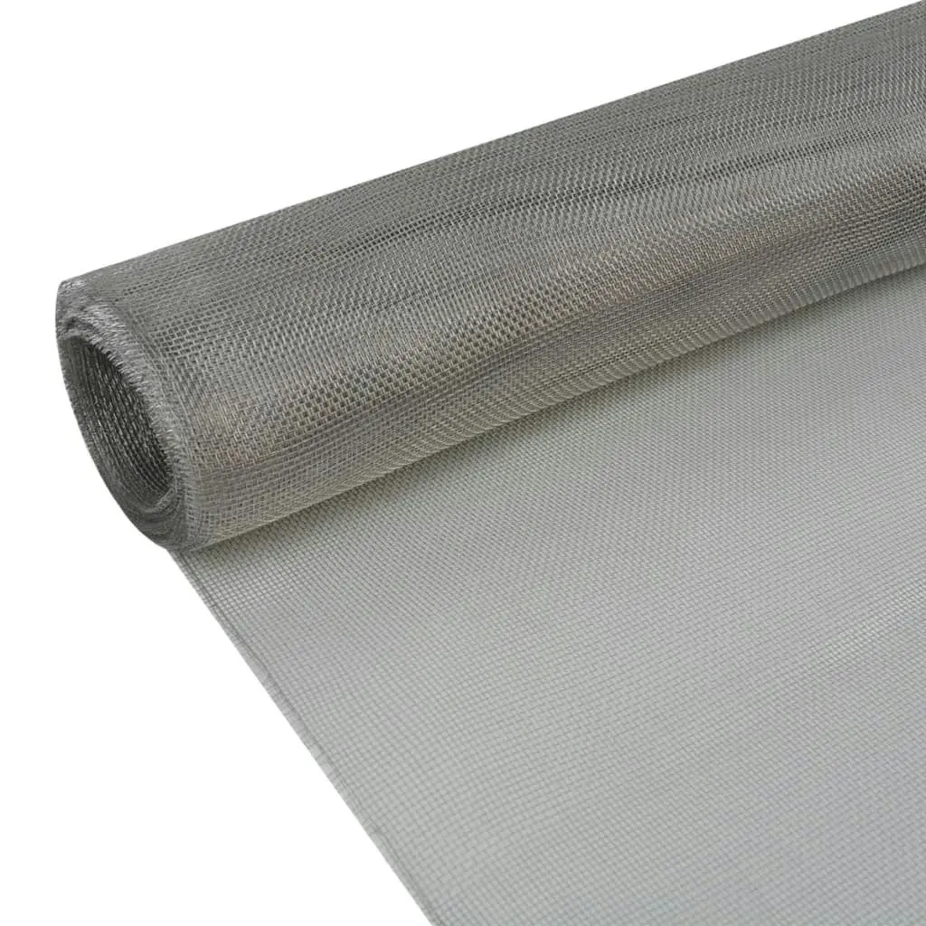 Mesh Screen Stainless Steel 100x500 cm Silver 142258