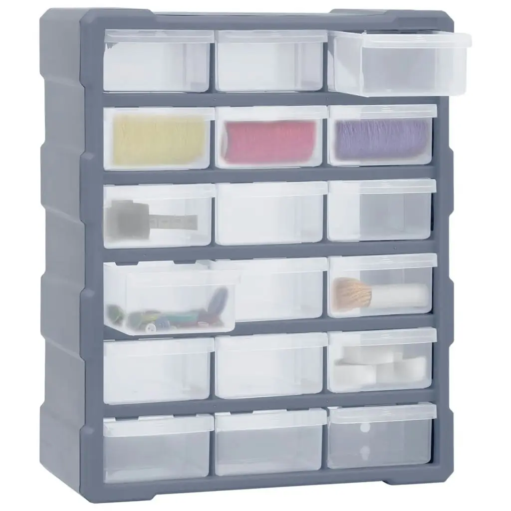 Multi-drawer Organiser with 18 Middle Drawers 38x16x47 cm 149598