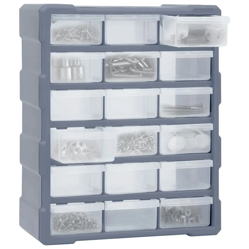 Multi-drawer Organiser with 18 Middle Drawers 38x16x47 cm 149598