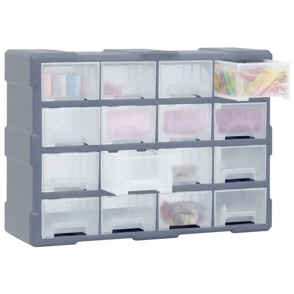 Multi-drawer Organiser with 16 Middle Drawers 52x16x37 cm 149602