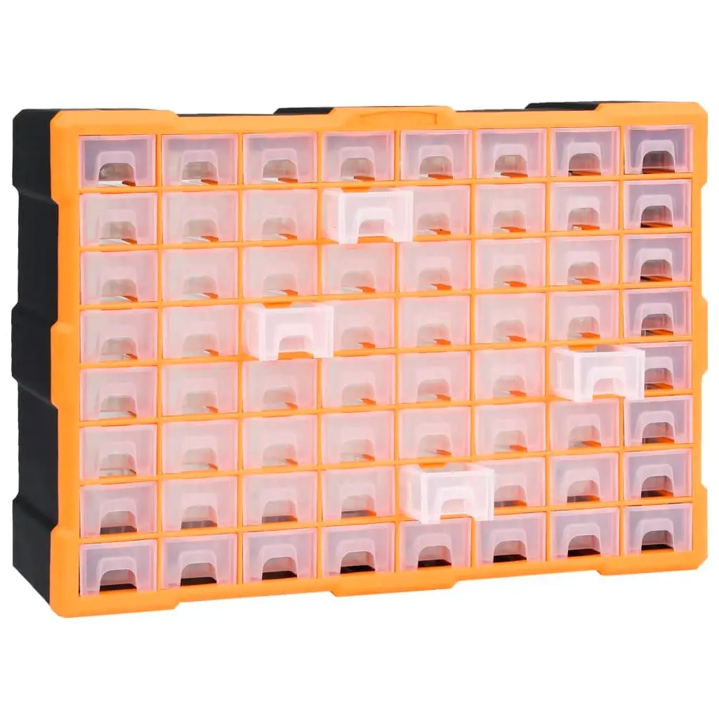 Multi-drawer Organiser with 64 Drawers 52x16x37.5 cm 147579