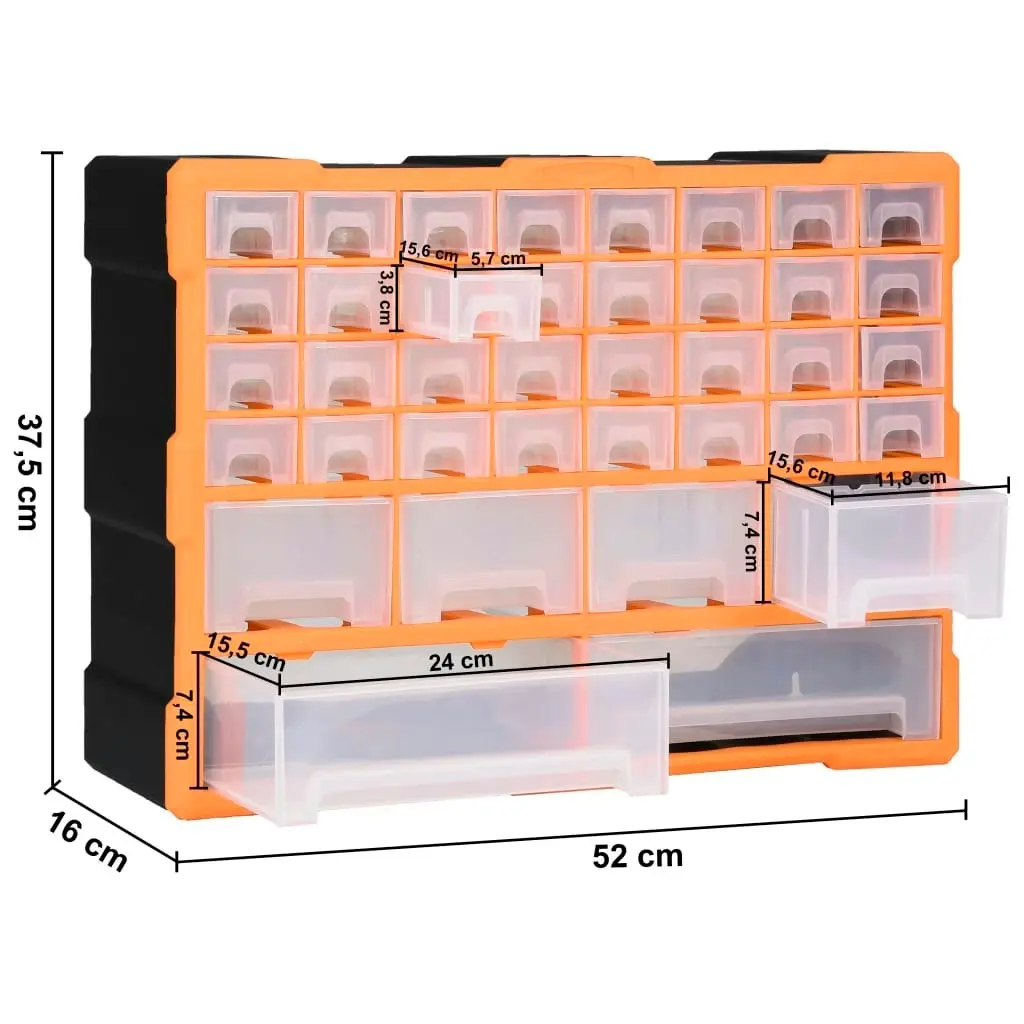 Multi-drawer Organiser with 40 Drawers 52x16x37.5 cm 147577