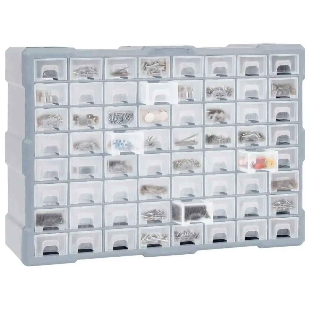 Multi-drawer Organiser with 64 Drawers 52x16x37.5 cm 147580