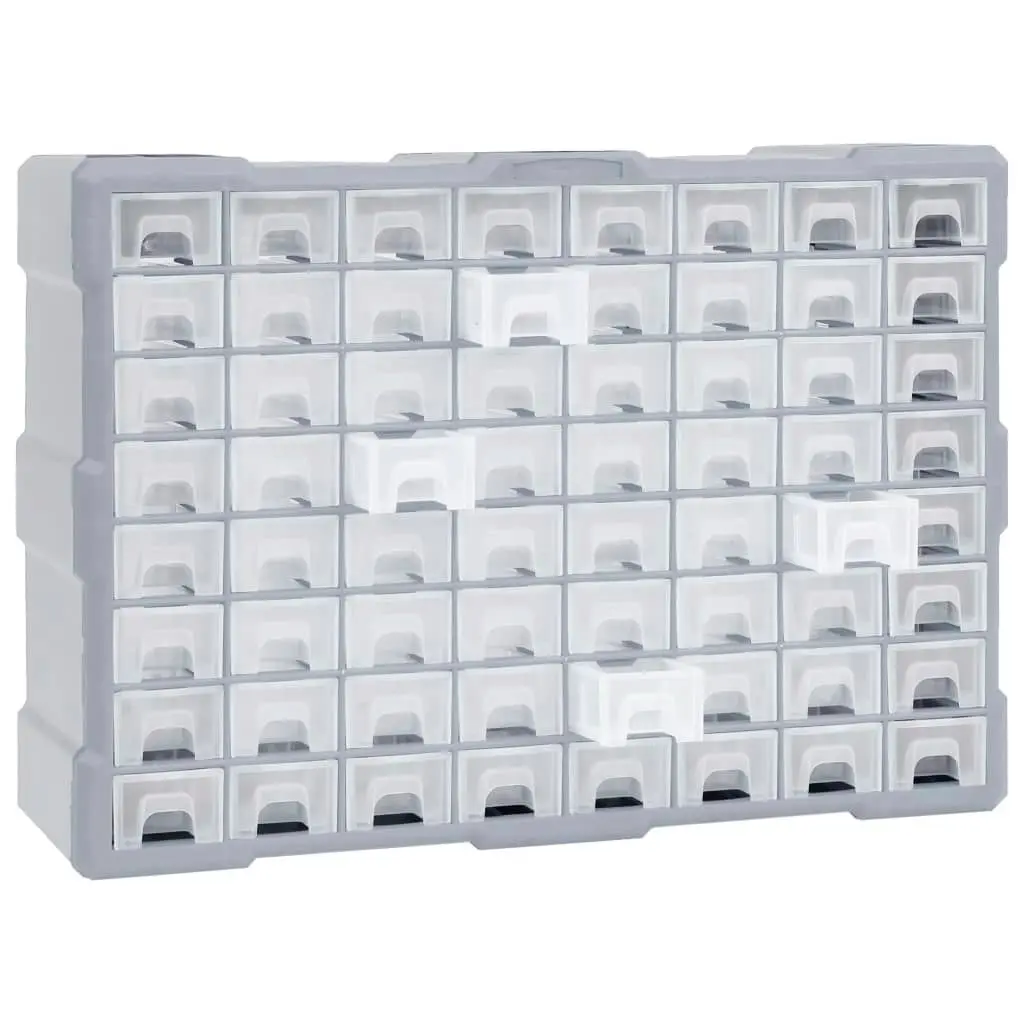 Multi-drawer Organiser with 64 Drawers 52x16x37.5 cm 147580