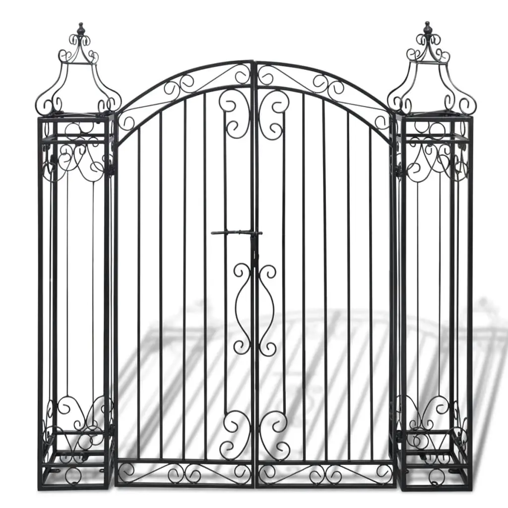 Ornamental Garden Gate Wrought Iron 122x20.5x134 cm 40905