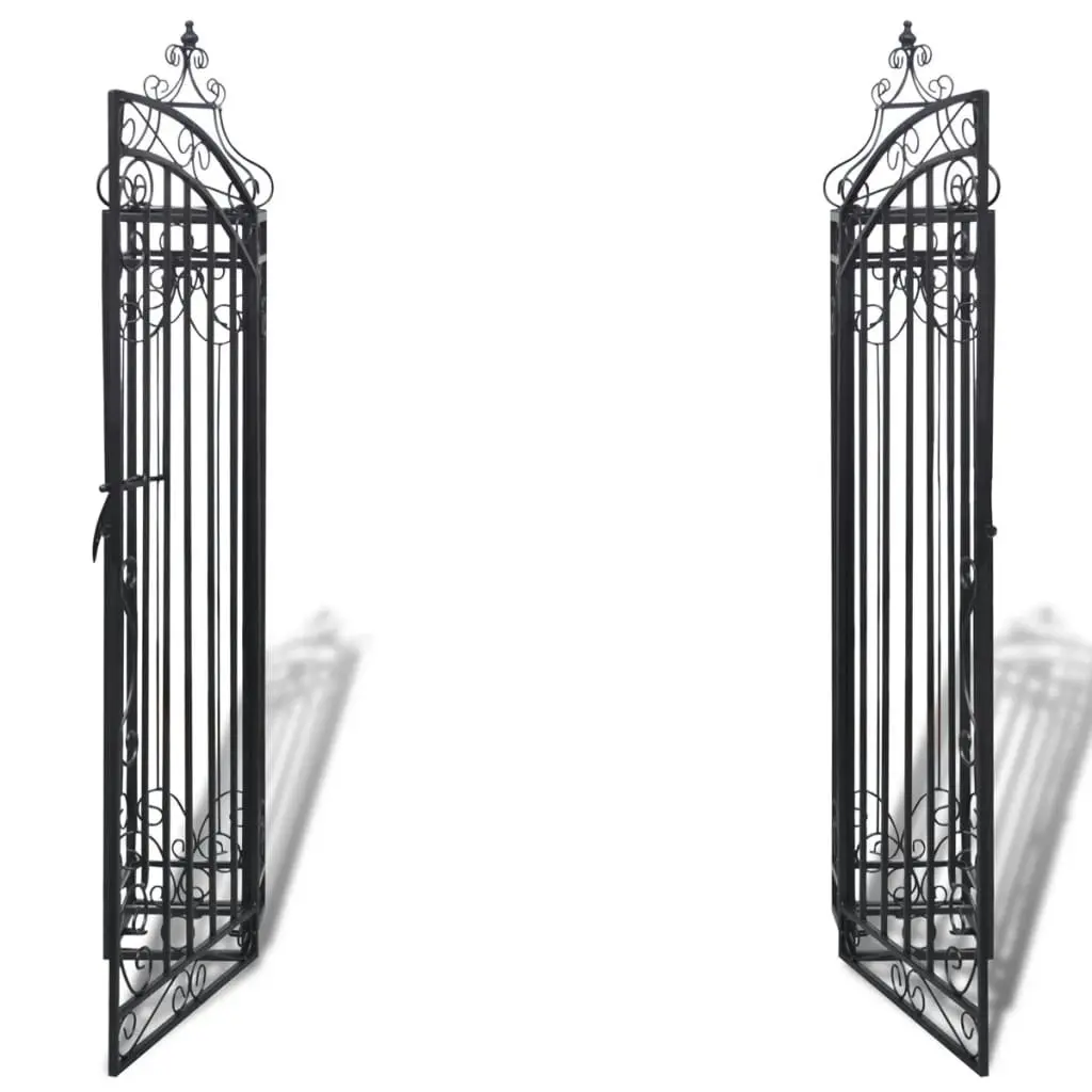 Ornamental Garden Gate Wrought Iron 122x20.5x134 cm 40905