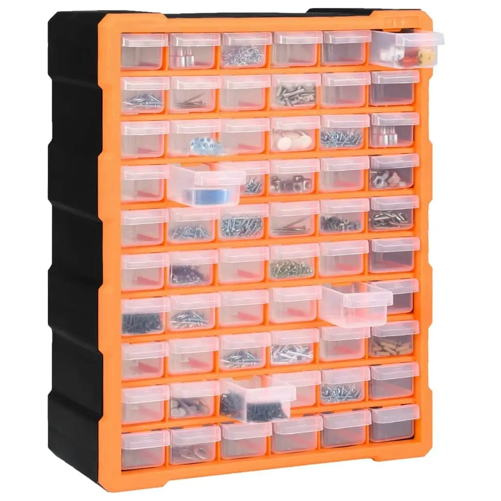 Multi-drawer Organiser with 60 Drawers 38x16x47.5 cm 147587