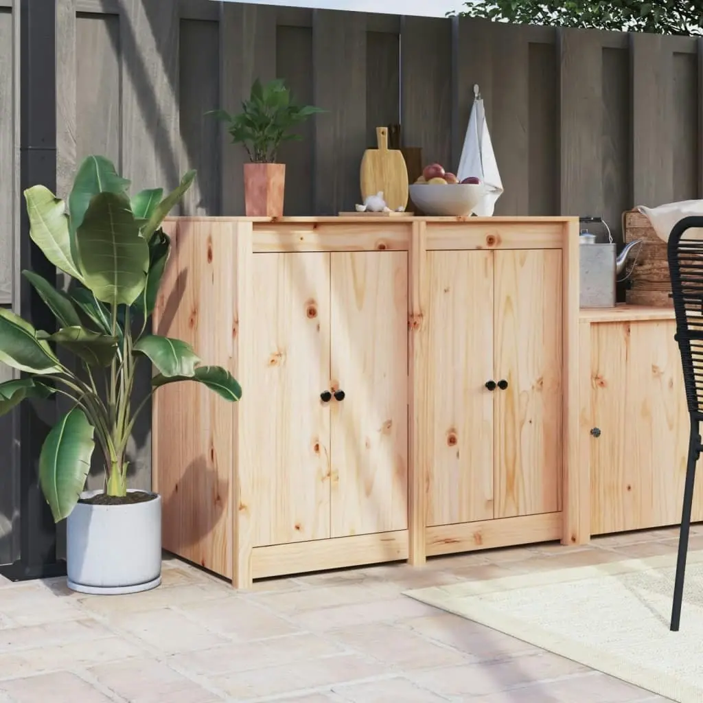 Outdoor Kitchen Doors 2 pcs 50x9x82 cm Solid Wood Pine 832358