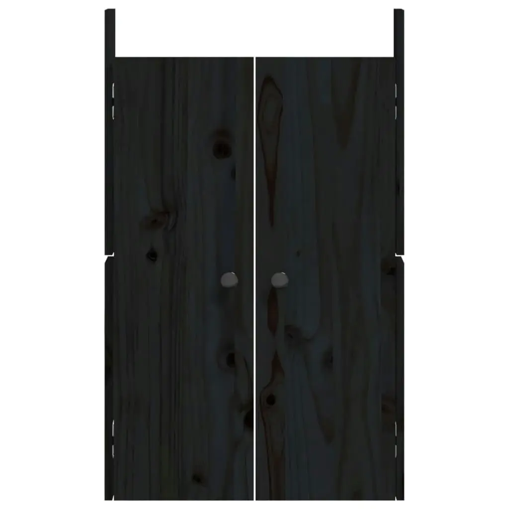 Outdoor Kitchen Doors Black 50x9x82 cm Solid Wood Pine 832361