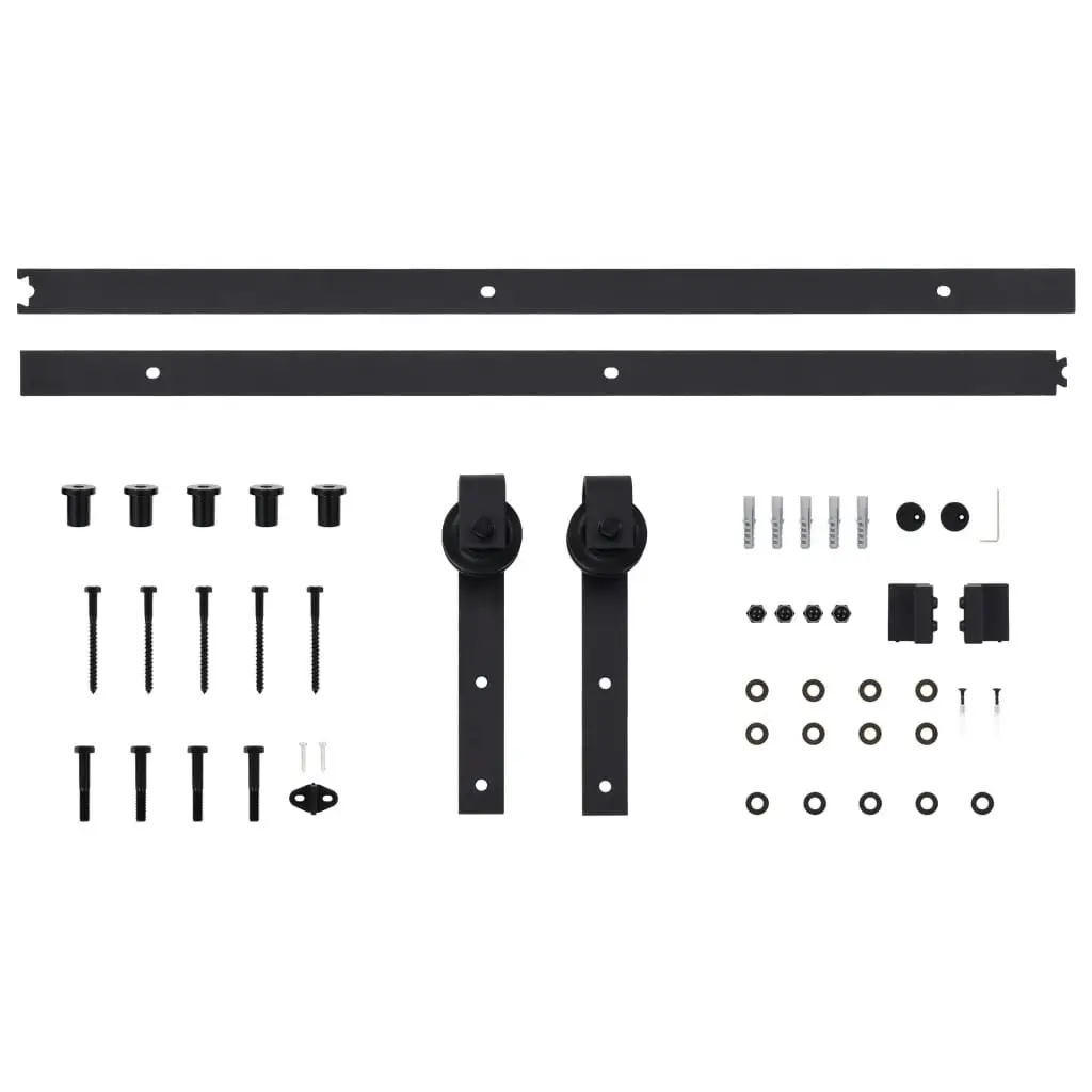 Sliding Door SKIEN Hardware Kit 183 cm Steel Black 145264