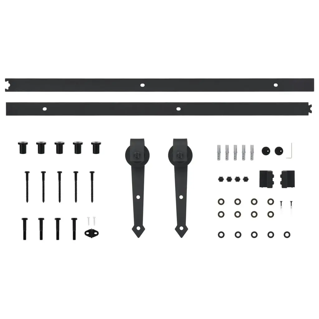 Sliding Door SKIEN Hardware Kit 200 cm Steel Black 145259