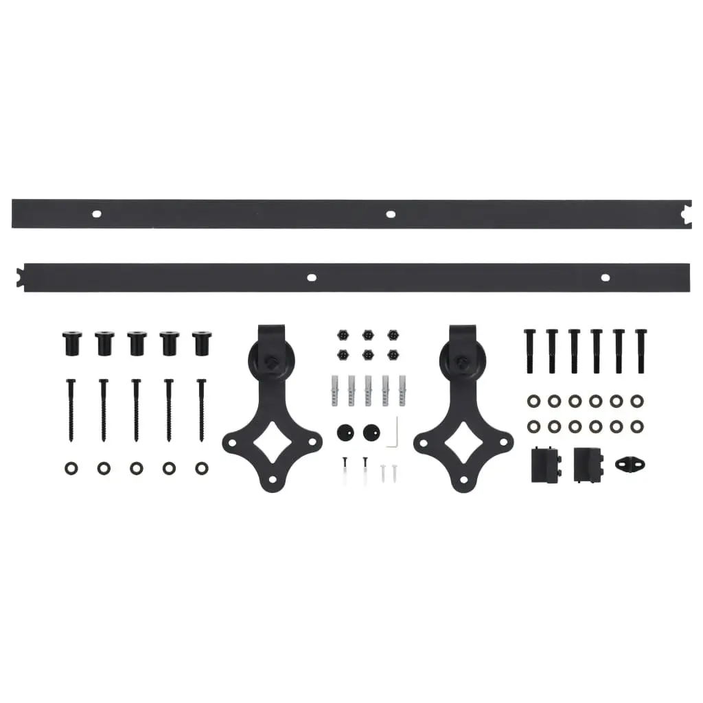 Sliding Door SKIEN Hardware Kit 200 cm Steel Black 145261