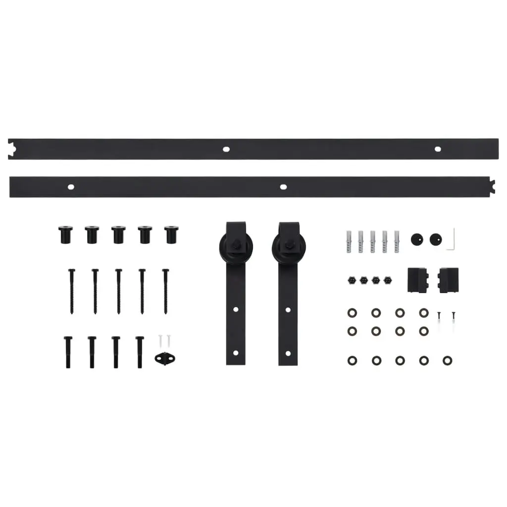 Sliding Door SKIEN Hardware Kit 200 cm Steel Black 145265