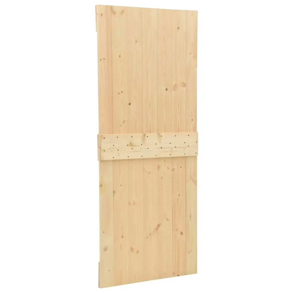 Sliding Door with Hardware Set 100x210 cm Solid Pine Wood 3057504