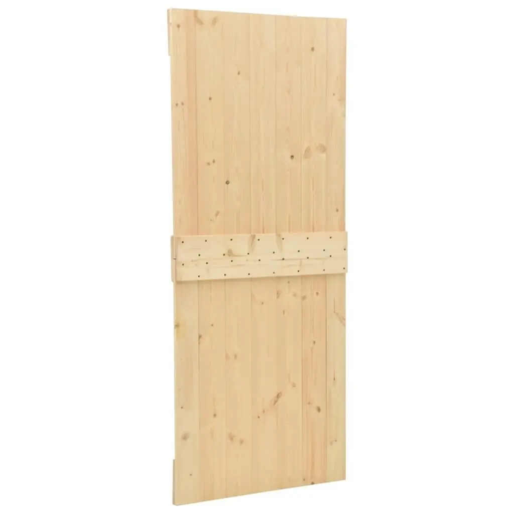 Sliding Door with Hardware Set 100x210 cm Solid Pine Wood 3057502